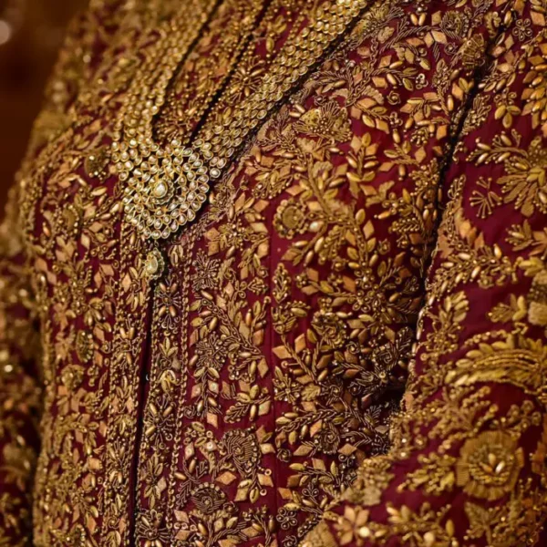 Embellished Antique Gold Lehenga Choli
