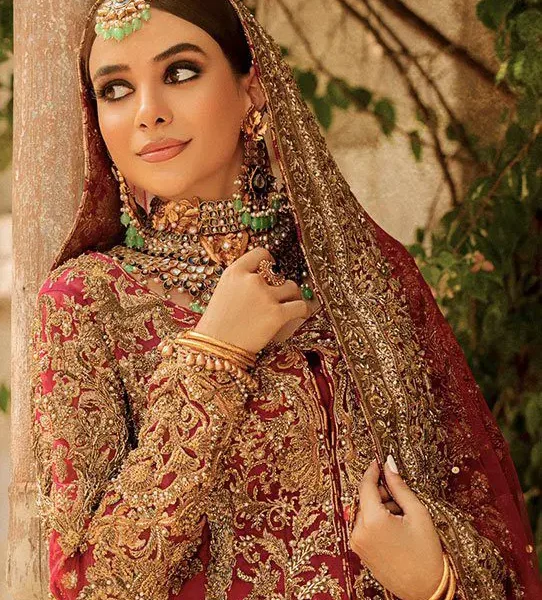 Front Open Shirt and Lehenga in Parisian Embroidery with a Dupatta