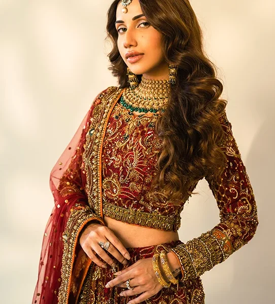 Embroidered-Maroon-Lehnga-Choli-with-a-Net-Dupatta-Nazakat-6.png Embroidered Maroon Lehenga Choli with a Net Dupatta