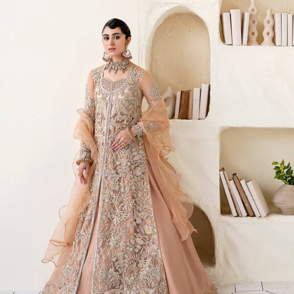 Peach Skin Lehenga Kameez