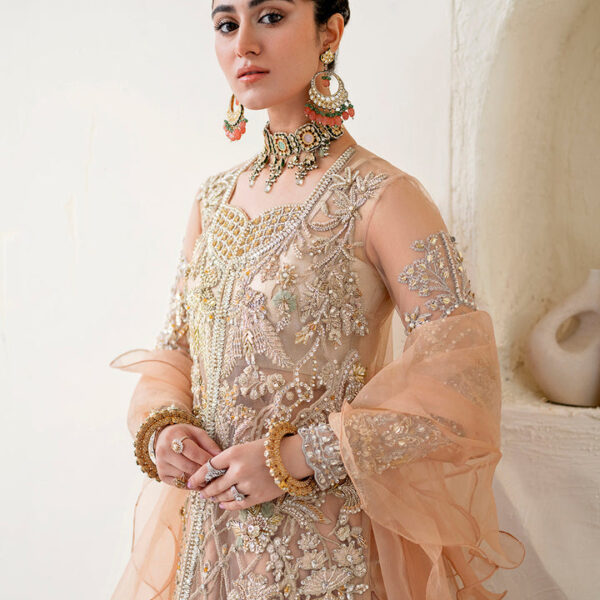 Peach Skin Lehenga Kameez