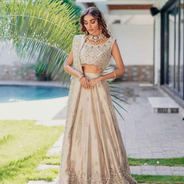 Gold Lehenga Choli