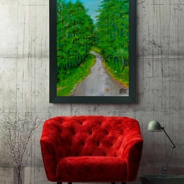 Nathiyagali Pine Trees Painting