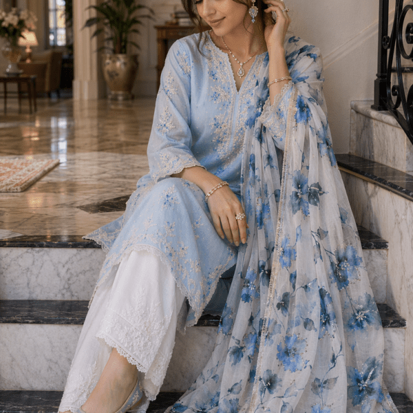 Online Dupatta Mystic Floral Elegance Dupatta