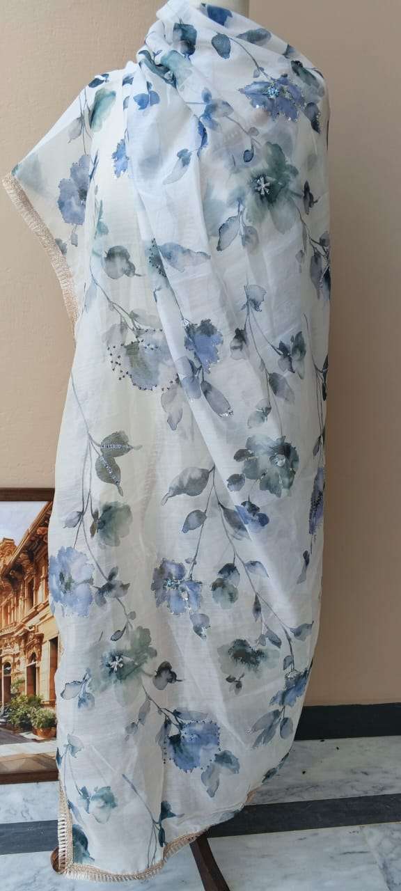 Online Dupatta Mystic Floral Elegance Dupatta