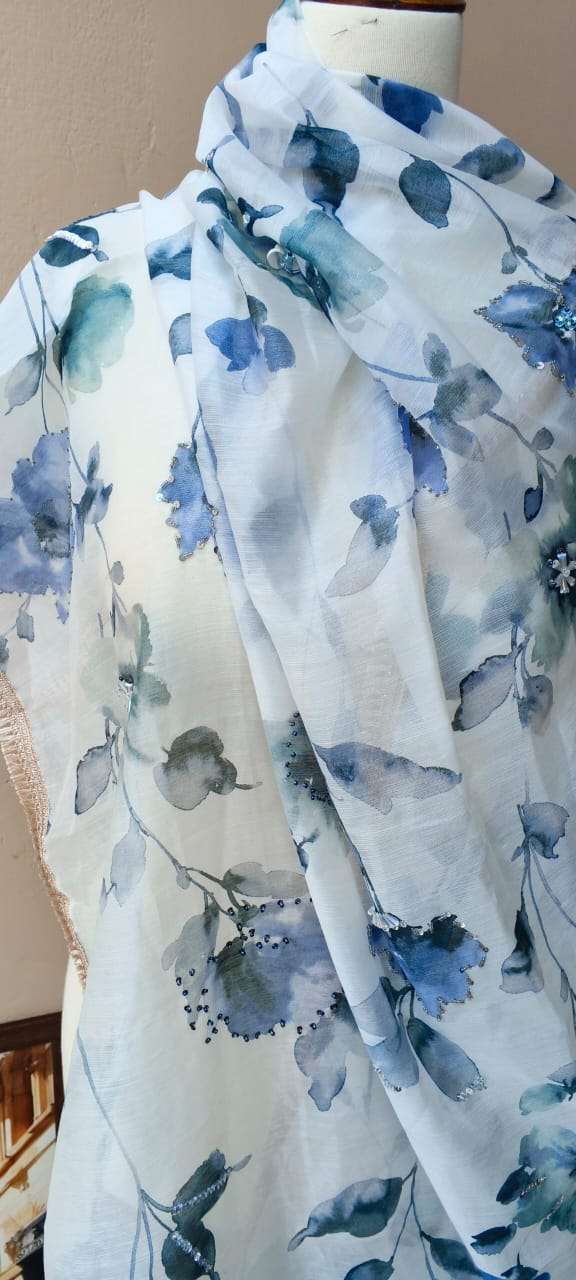 Online Dupatta Mystic Floral Elegance Dupatta