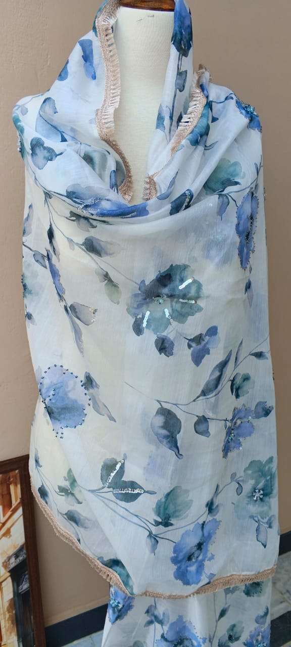 Online Dupatta Mystic Floral Elegance Dupatta