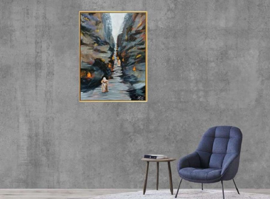 The Holy Trail: A Mystical Acrylic Painting