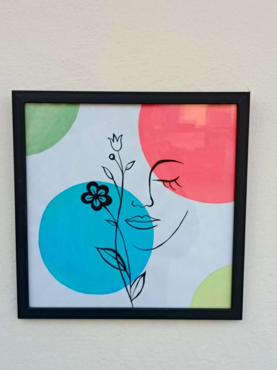 Paint Outfit Studio Face Motif Watercolor Painting