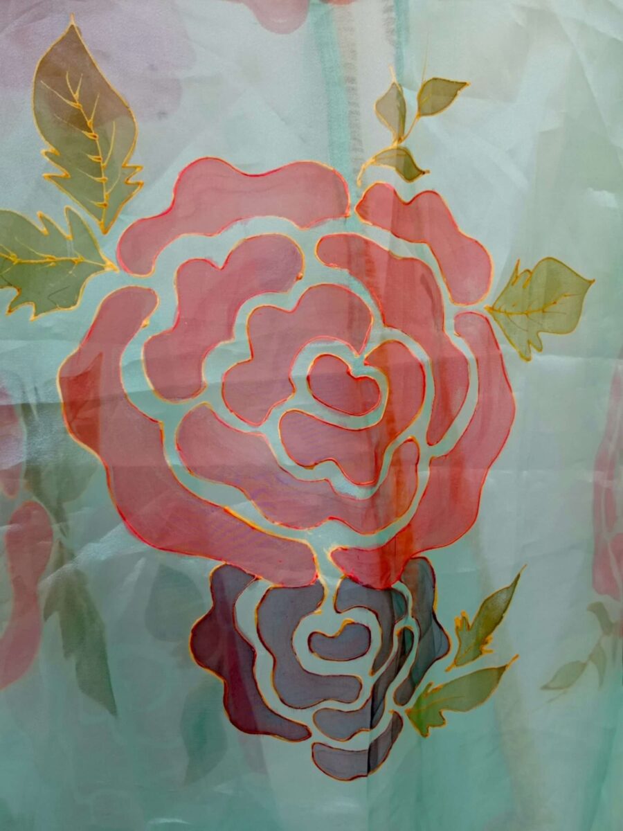 Floral Breeze Hand-Painted Dupatta