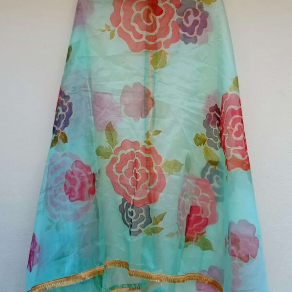 Floral Breeze Hand-Painted Dupatta