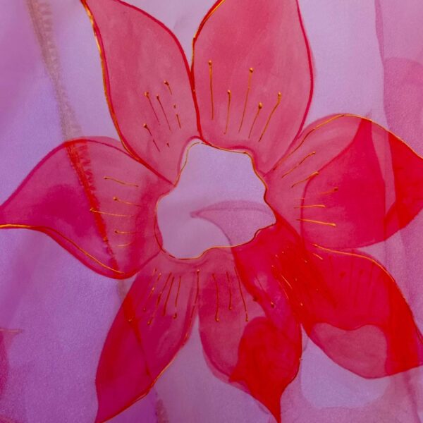 Paint Outfit Studio Red Rose Pink Dupatta