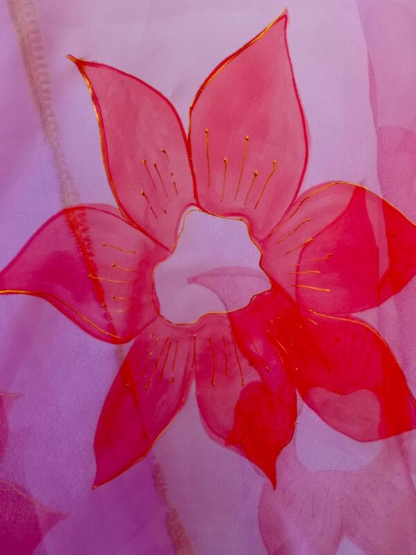 Paint Outfit Studio Red Rose Pink Dupatta