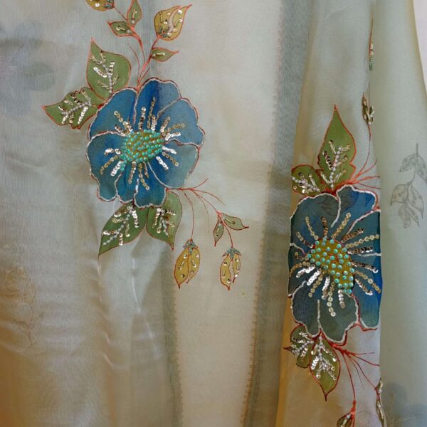 Paint Outfit Studio Mystical Blue Rose Blossom Dupatta