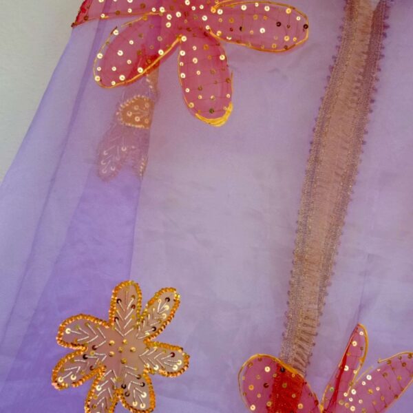 Paint Outfit Studio Cozy Gold and Red Flower Dupatta