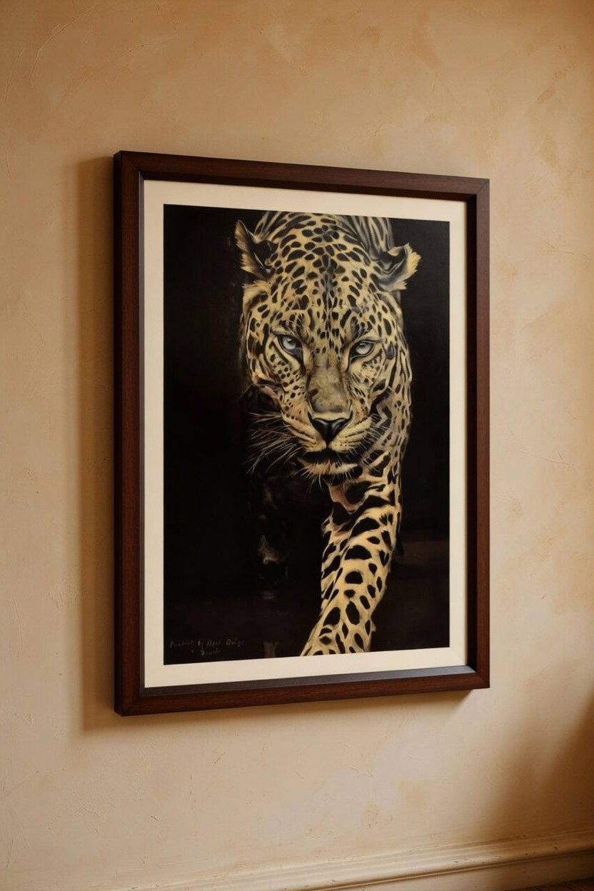 leopard painting Oil Painting-Leopard