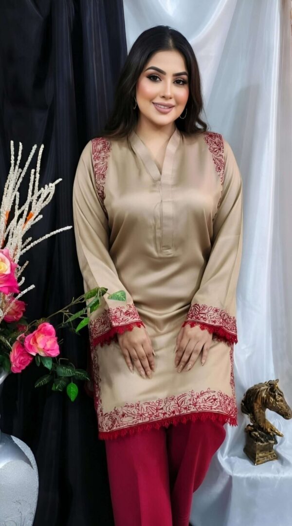 Two piece embroidery suit