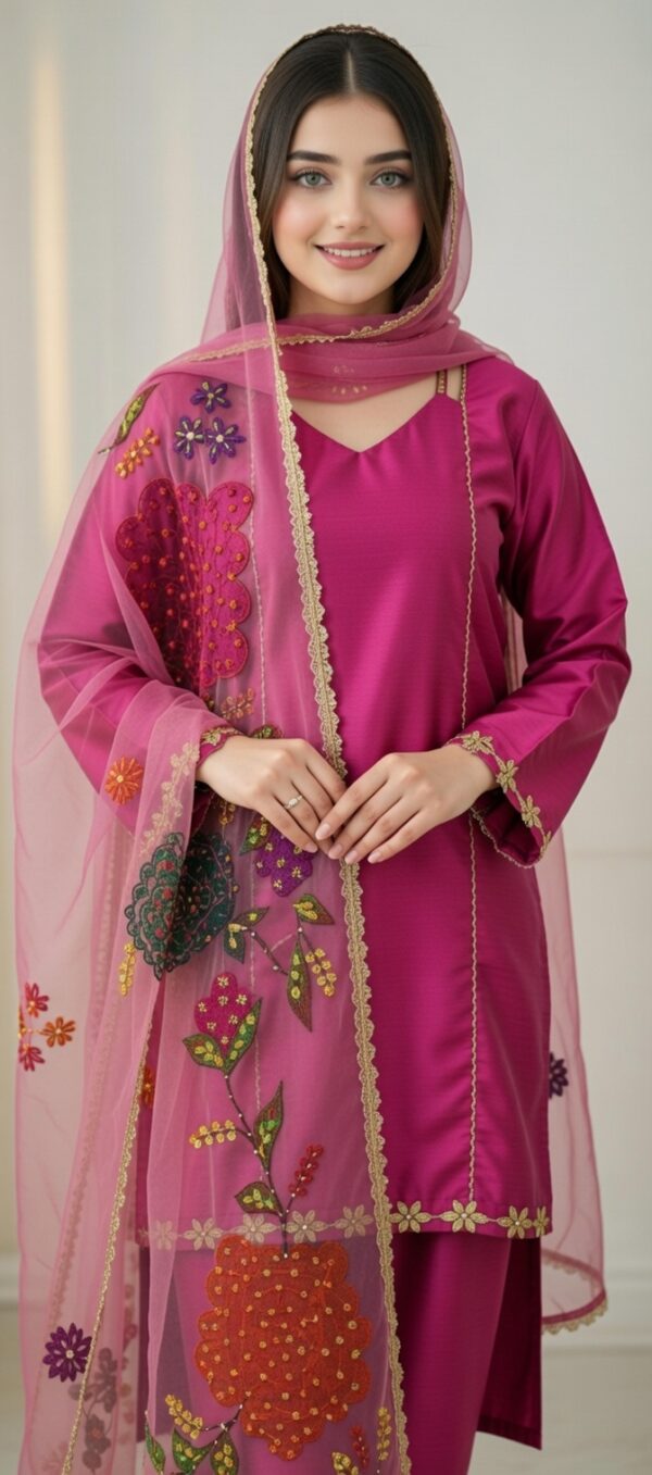 Women three piece suit.2 Women three piece dress-POS-06