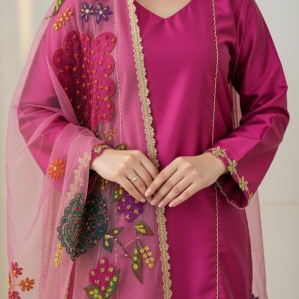 Women three piece suit.2 Women three piece dress-POS-06