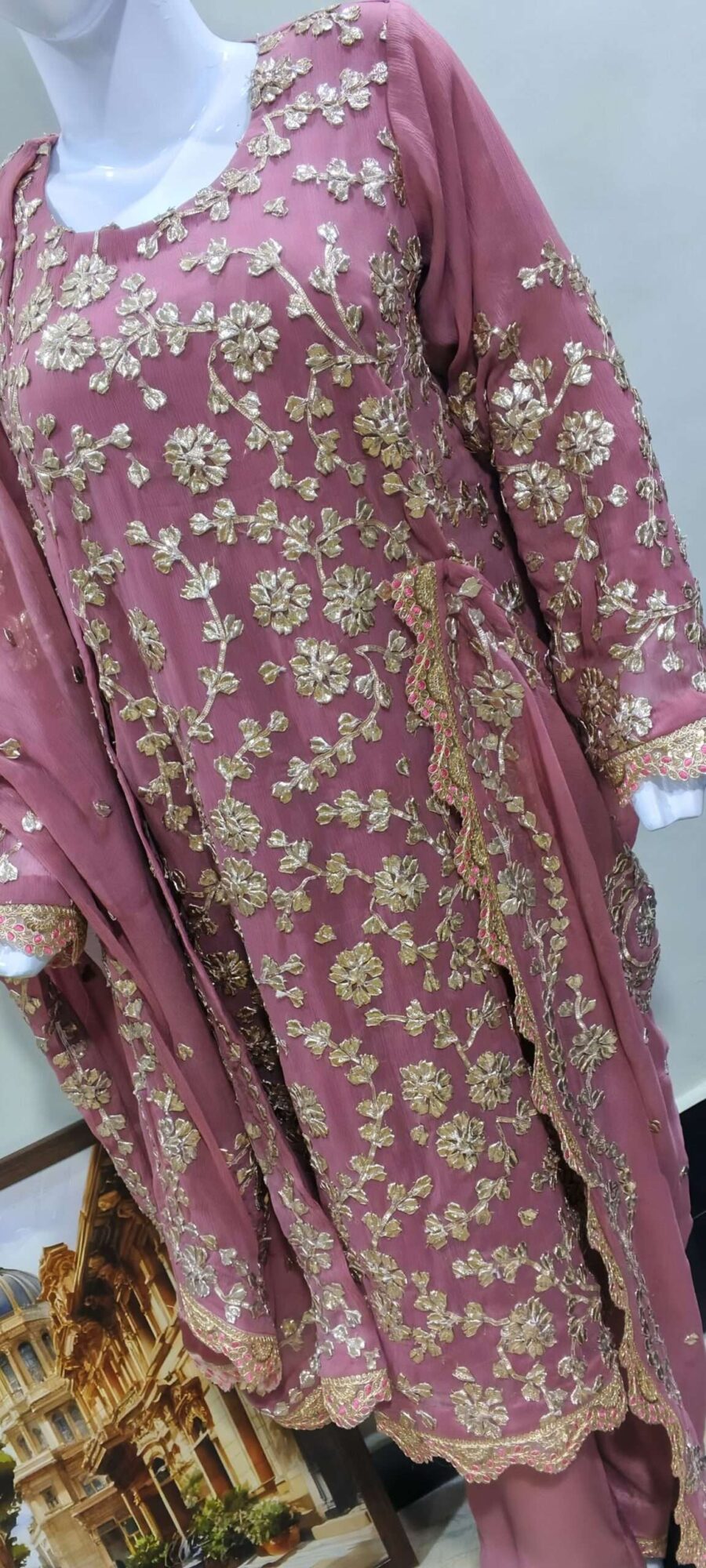 3 Piece Pink Crinkle Gotta Work Suit
