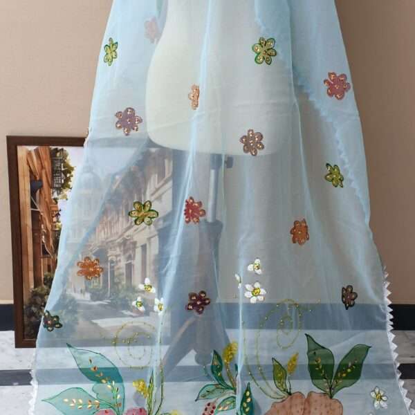 Sky Blossom Dupatta