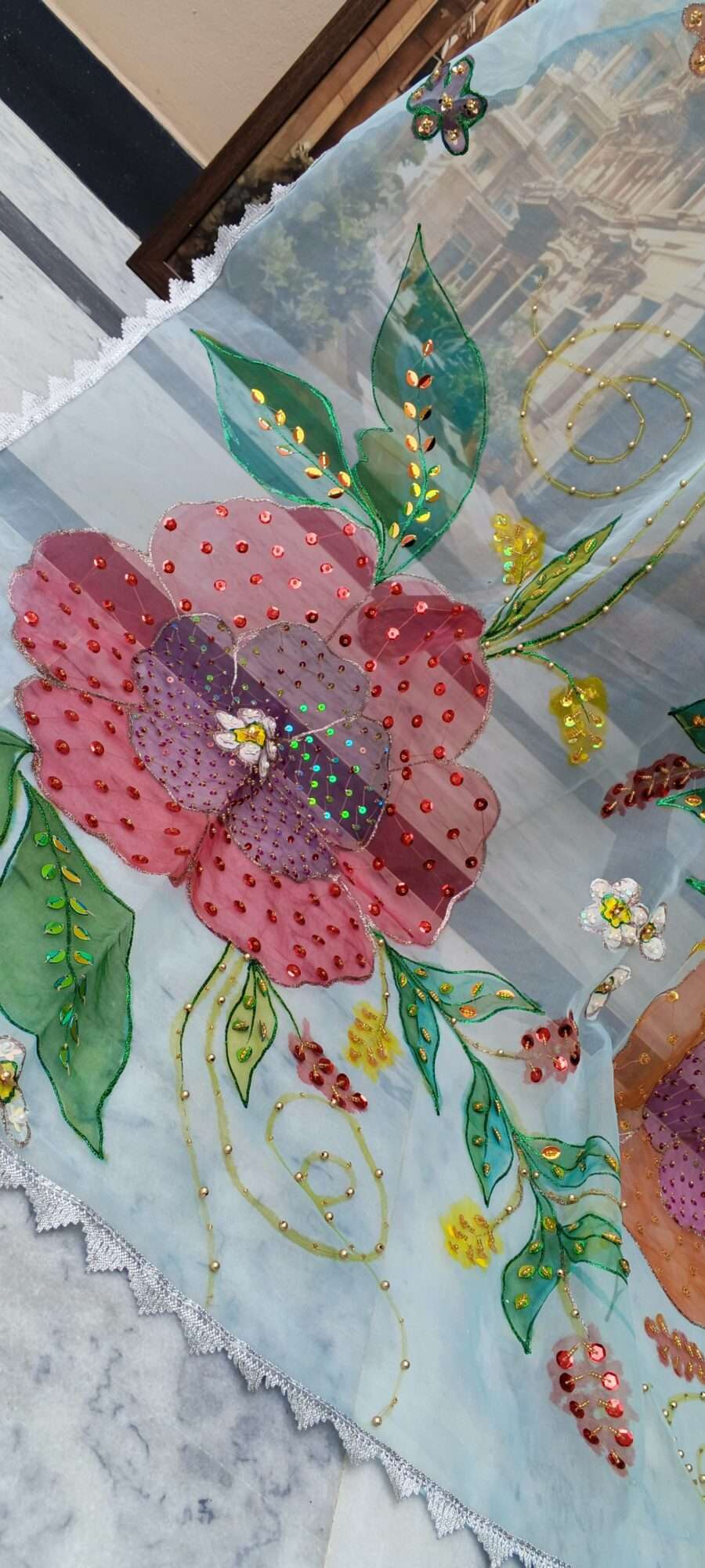 Sky Blossom Dupatta