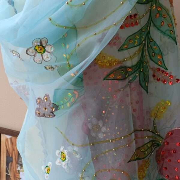 Sky Blossom Dupatta