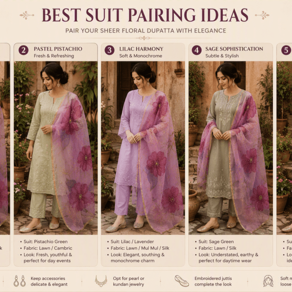 Noor-e-Gulzar Embellished Organza Dupatta