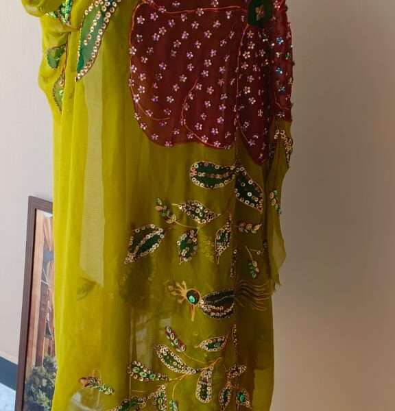 Mehndi Blossom Embellished Dupatta