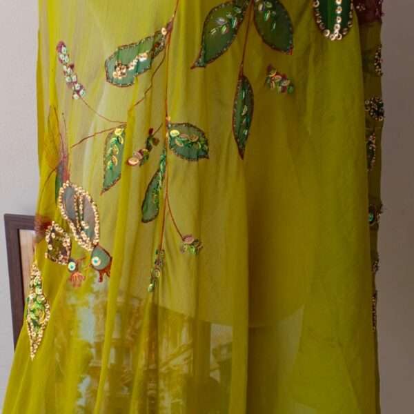 Mehndi Blossom Embellished Dupatta