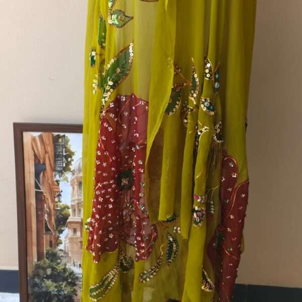Mehndi Blossom Embellished Dupatta