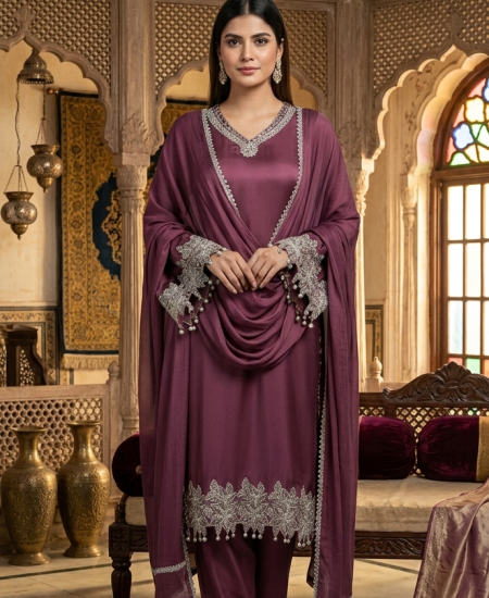 Silk three piece suit